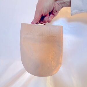 Cleobella Leather Bucket Bag with Hammered Ring Handle